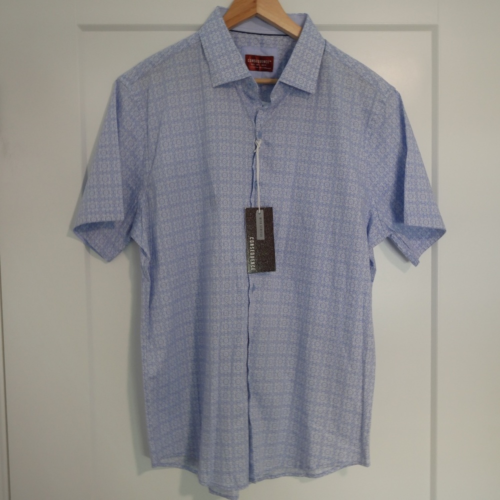 Consequence Mens Moroccan Button-Down Shirt NWT~